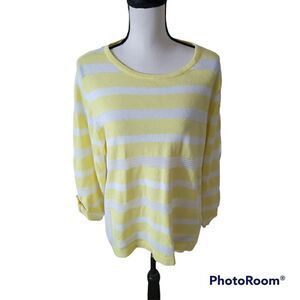 Zenergy by Chico's Loungewear Striped Top. Size 3.